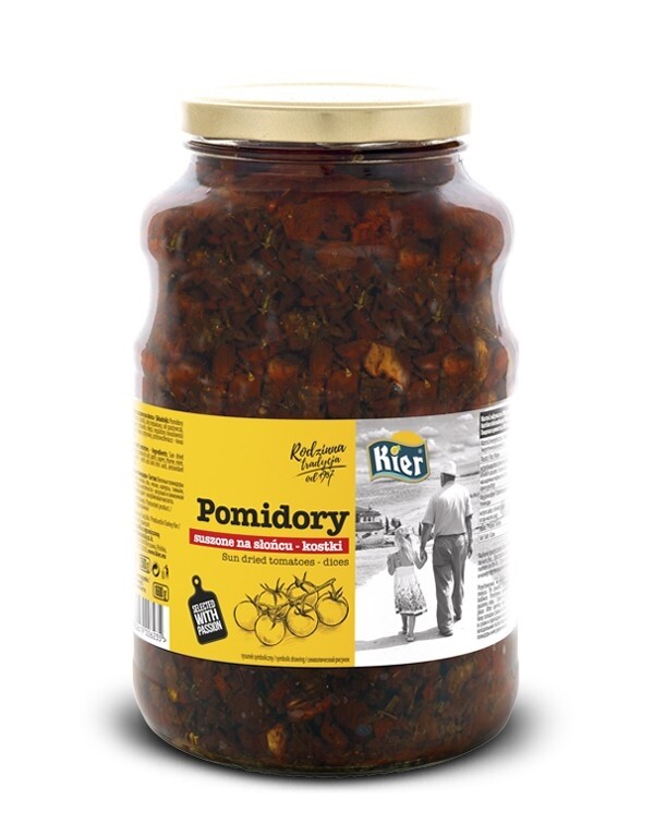 Sušená rajčata Kostka (sklenička) 2500 g 1550 g