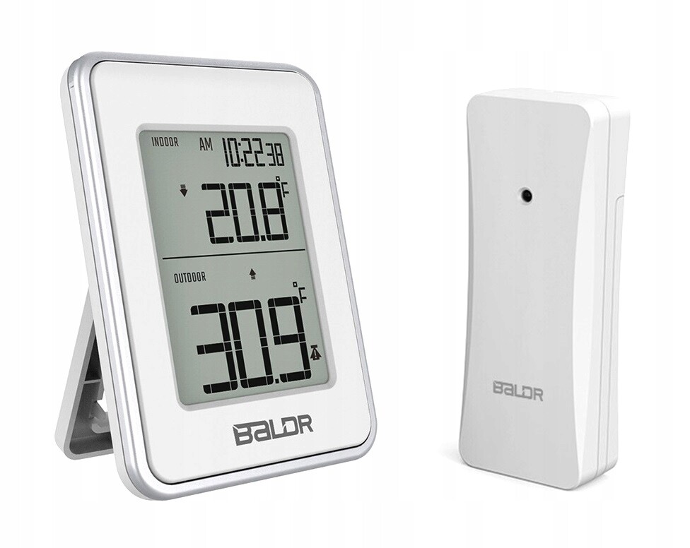 Teploměr Monitor Sensor Alarm Hodiny Baldr B139WH
