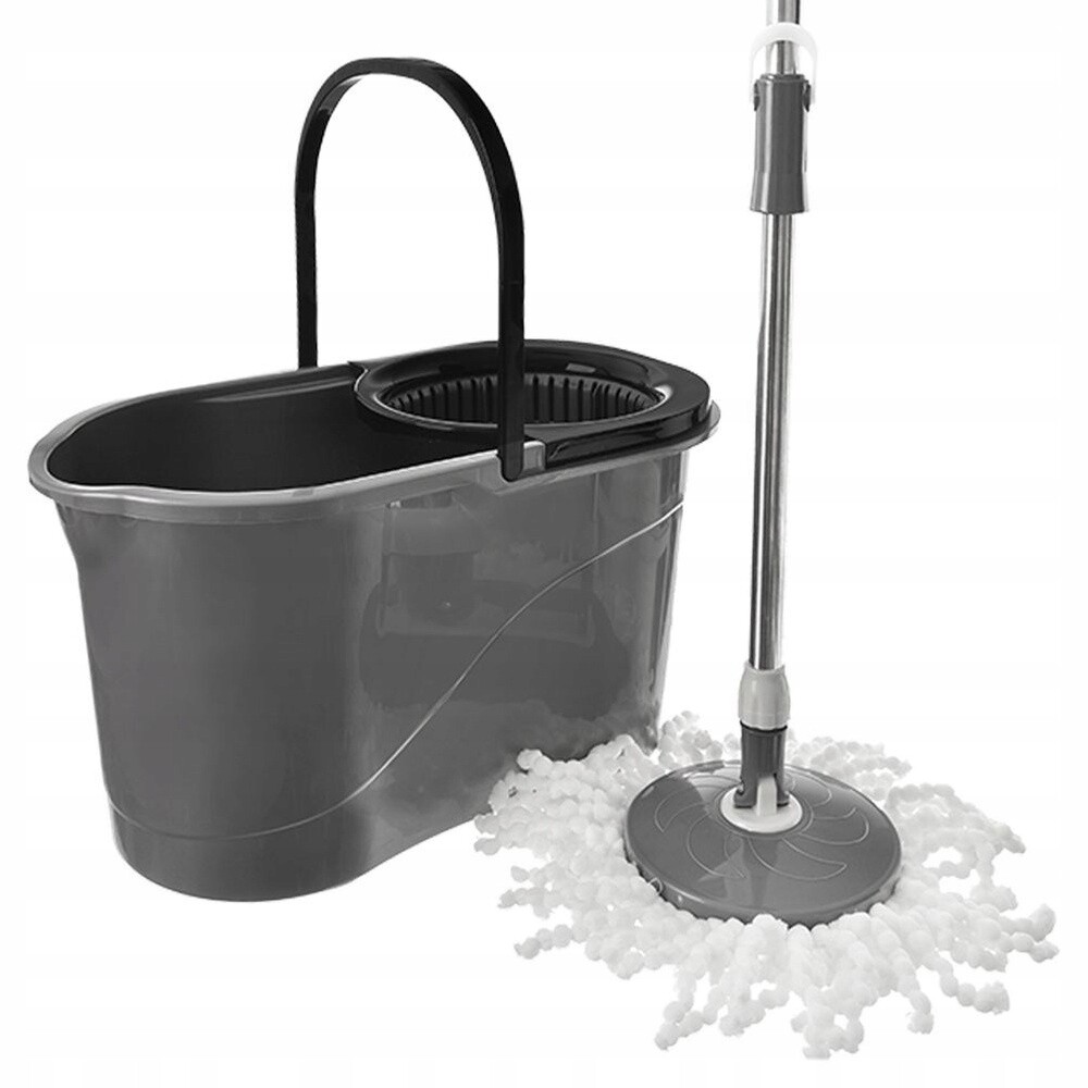Mop S Kbelíkem Na Mytí Podlah Grey Odšťavňovač Objem 19 L Sada