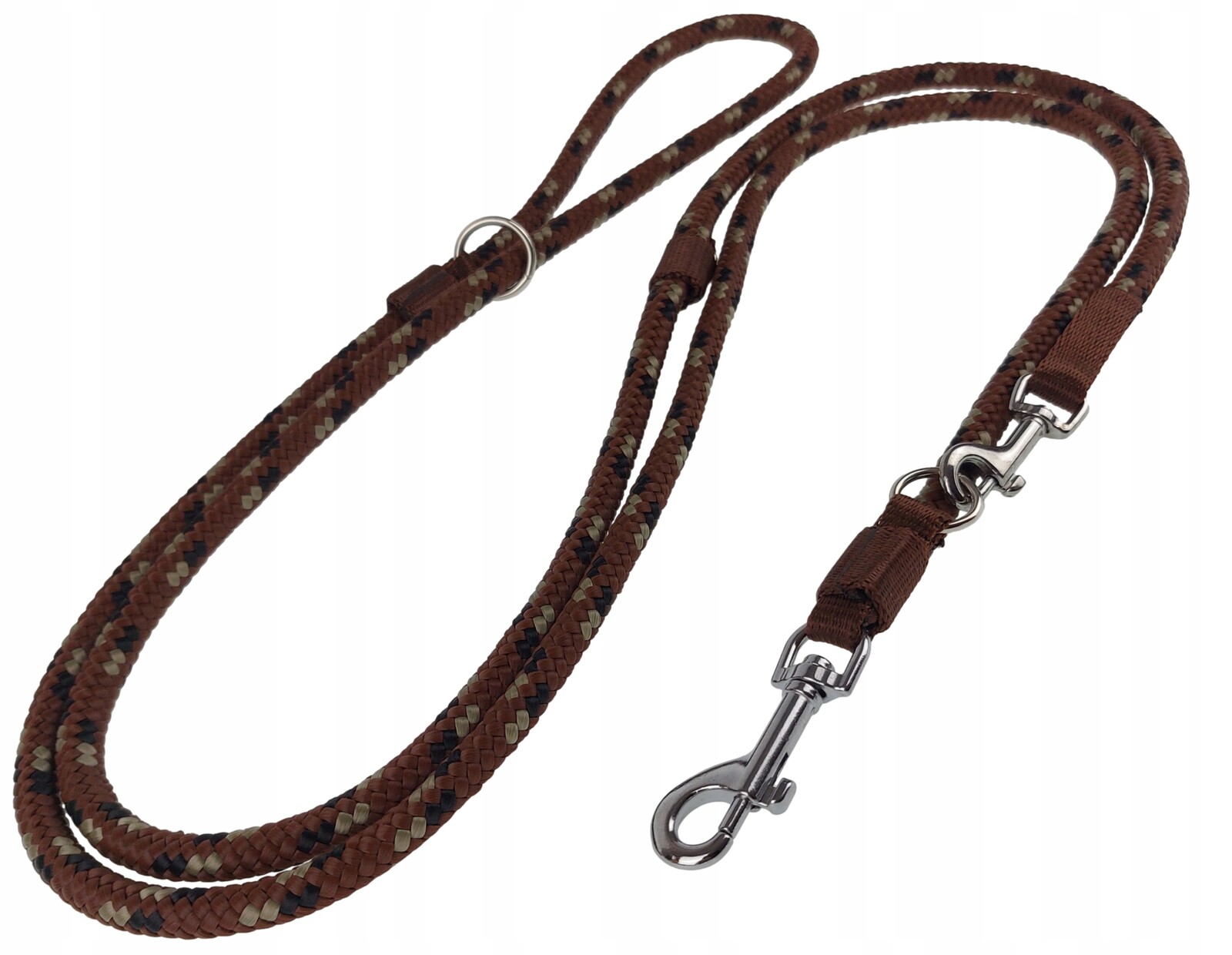 Vodítko pro středního psa Nastavitelná šňůra 5 m/1,0 cm Champion Hnědá Melanž