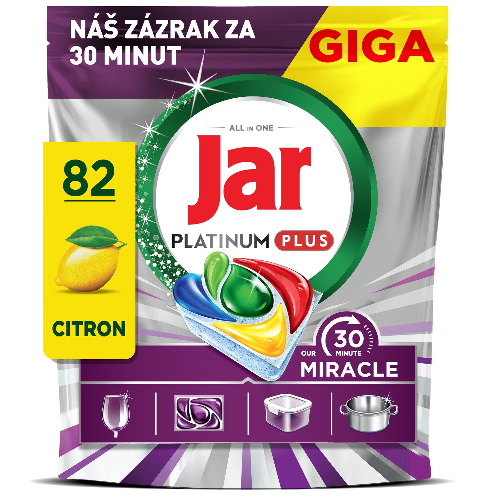Jar Platinum Plus 30 Minute Miracle tablety do myčky 82 ks
