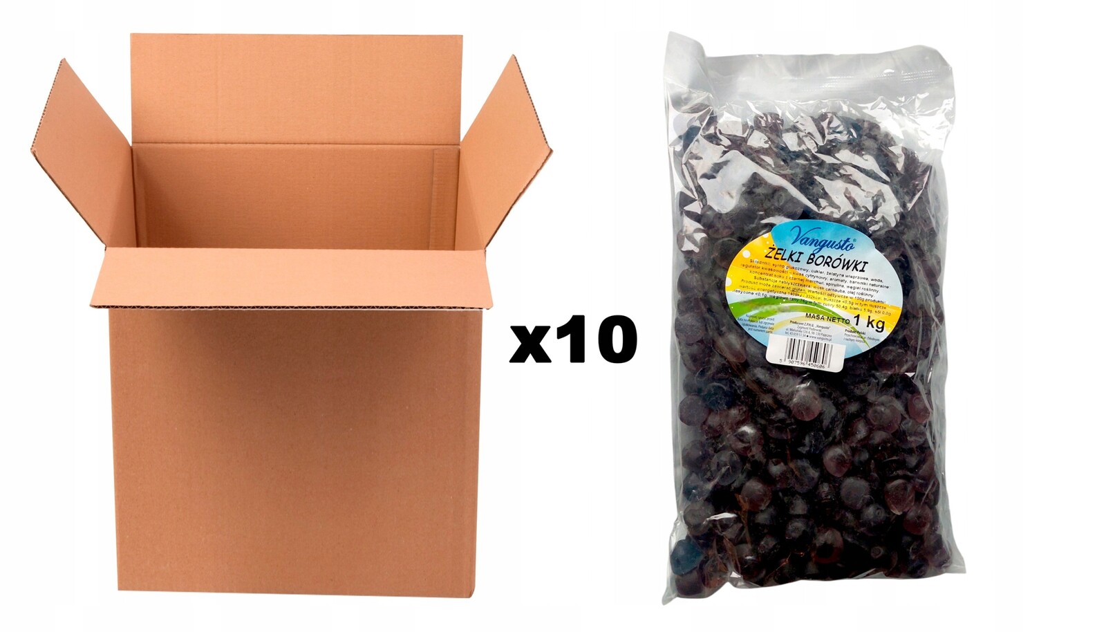 Želé Bonbony Vangusto 10x1 kg Borůvky