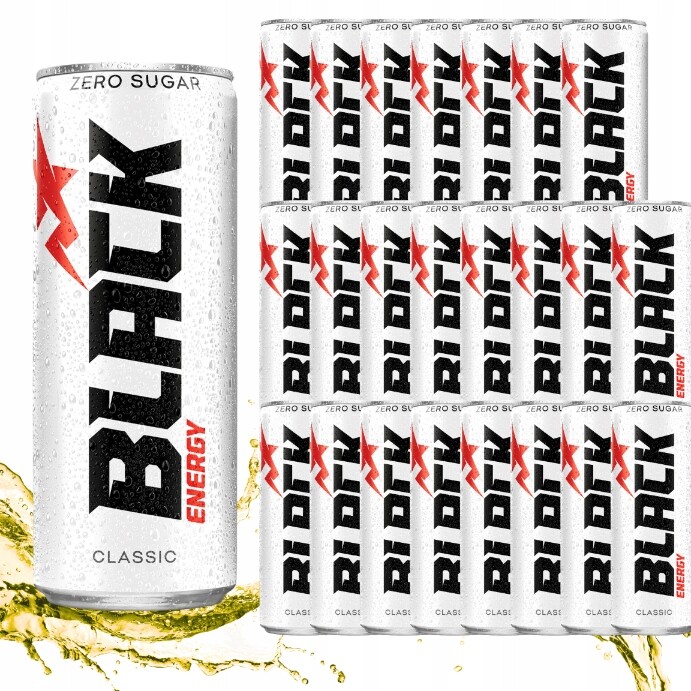 Black Energy Zero Sugar energy drink bez cukru plechovka s kaucí 24x250 ml