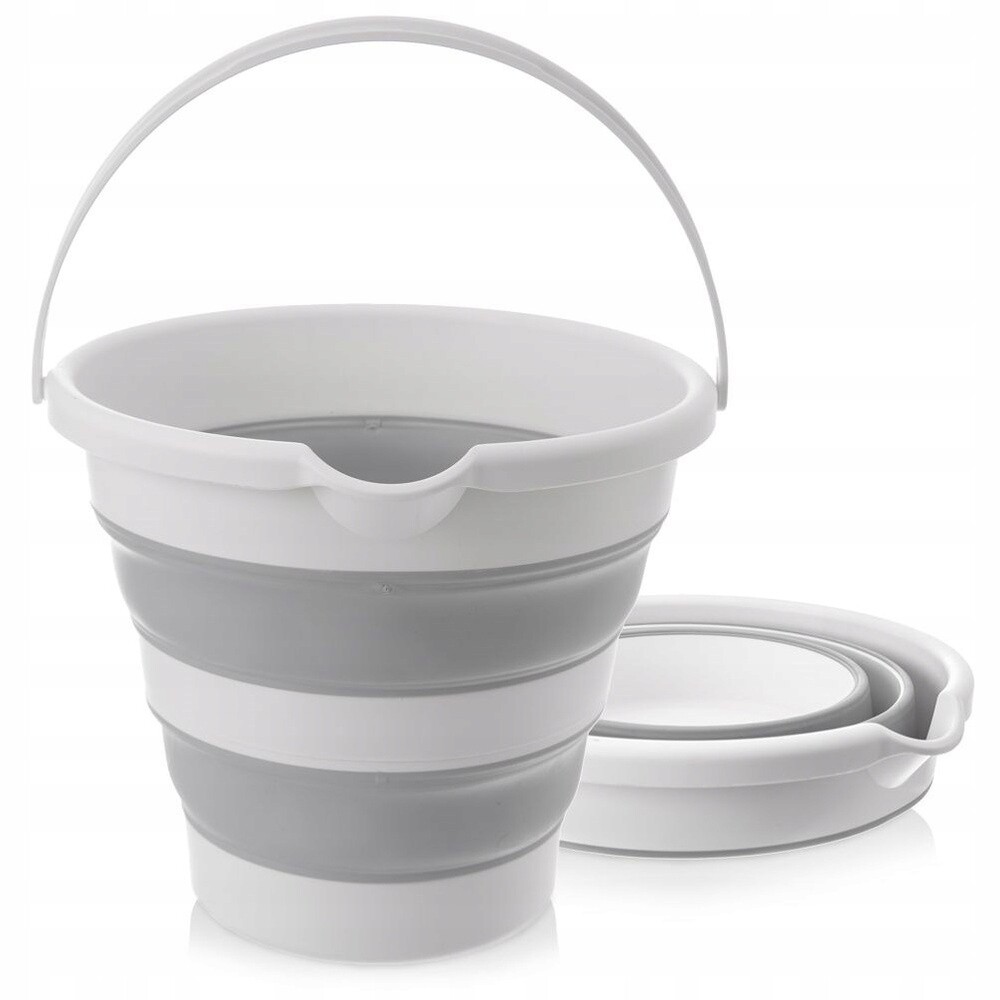 Skládací Kbelík Silikonová Univerzální Turistická Nádoba 12 Litrů