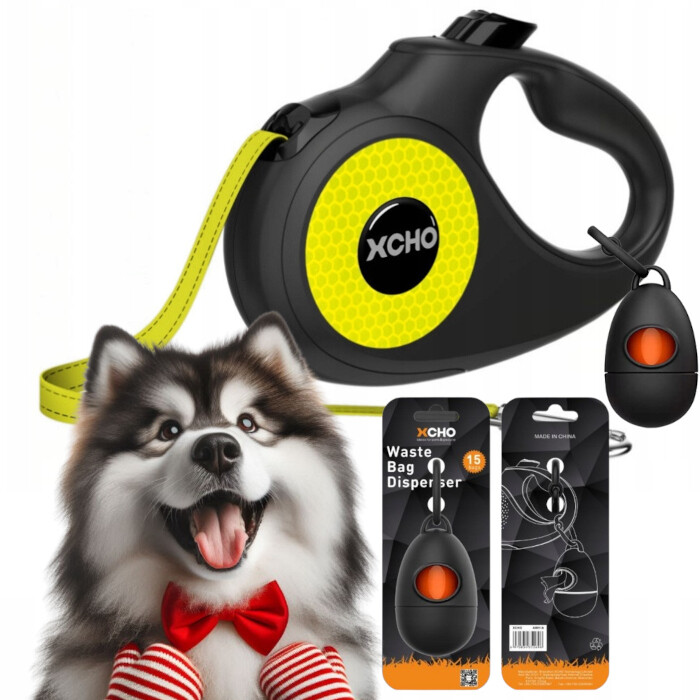 Vodítko Pro Psa automatická reflexní páska Nádoba Xcho Neon 5 m do 50 kg L