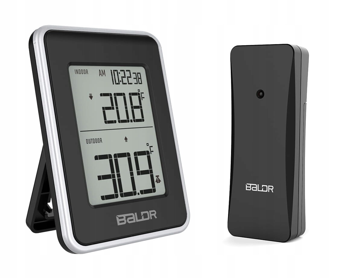 Teploměr Monitor Sensor Alarm Hodiny Baldr B139BL