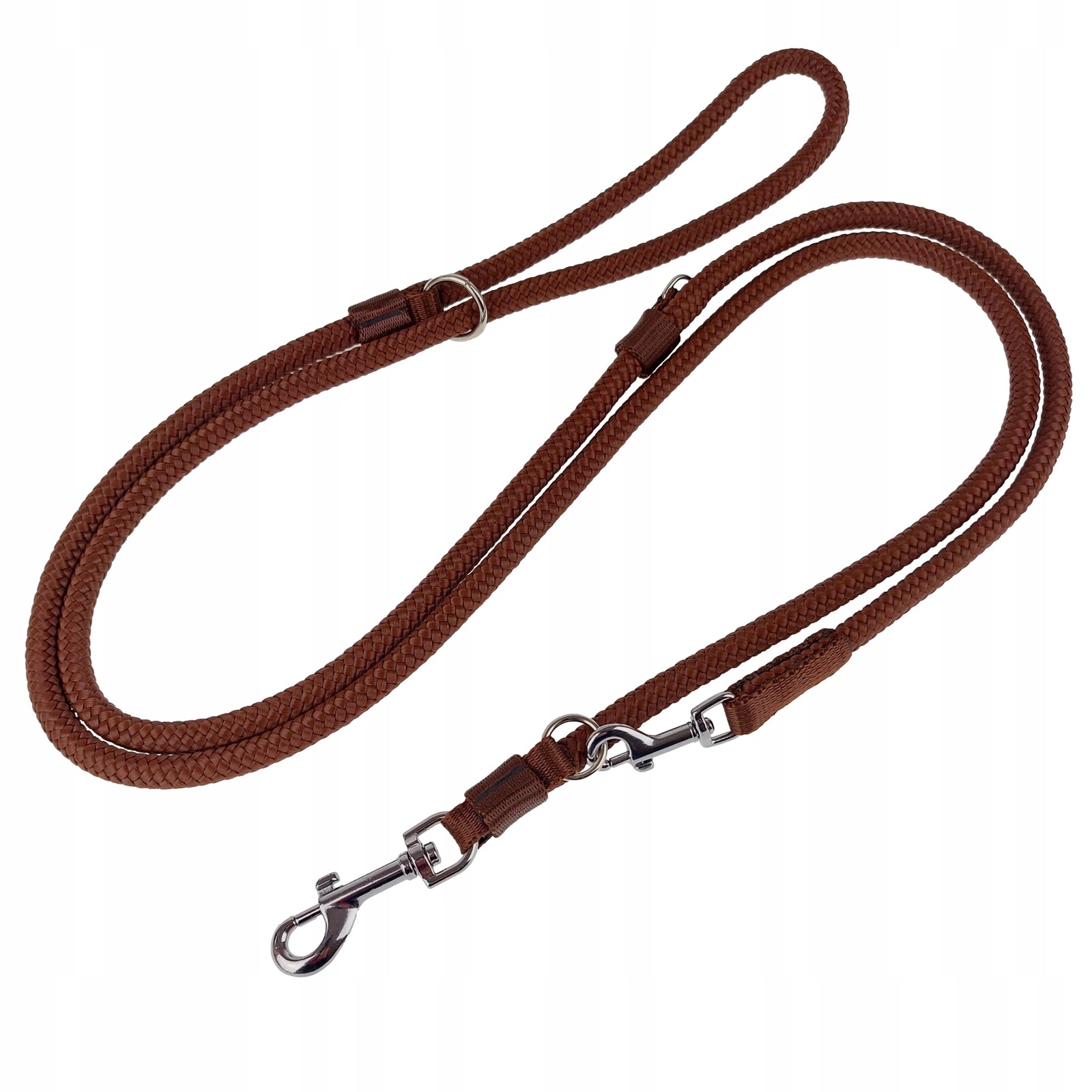Vodítko pro středního psa Nastavitelná šňůra 4 m/1,0 cm Champion Hnědá