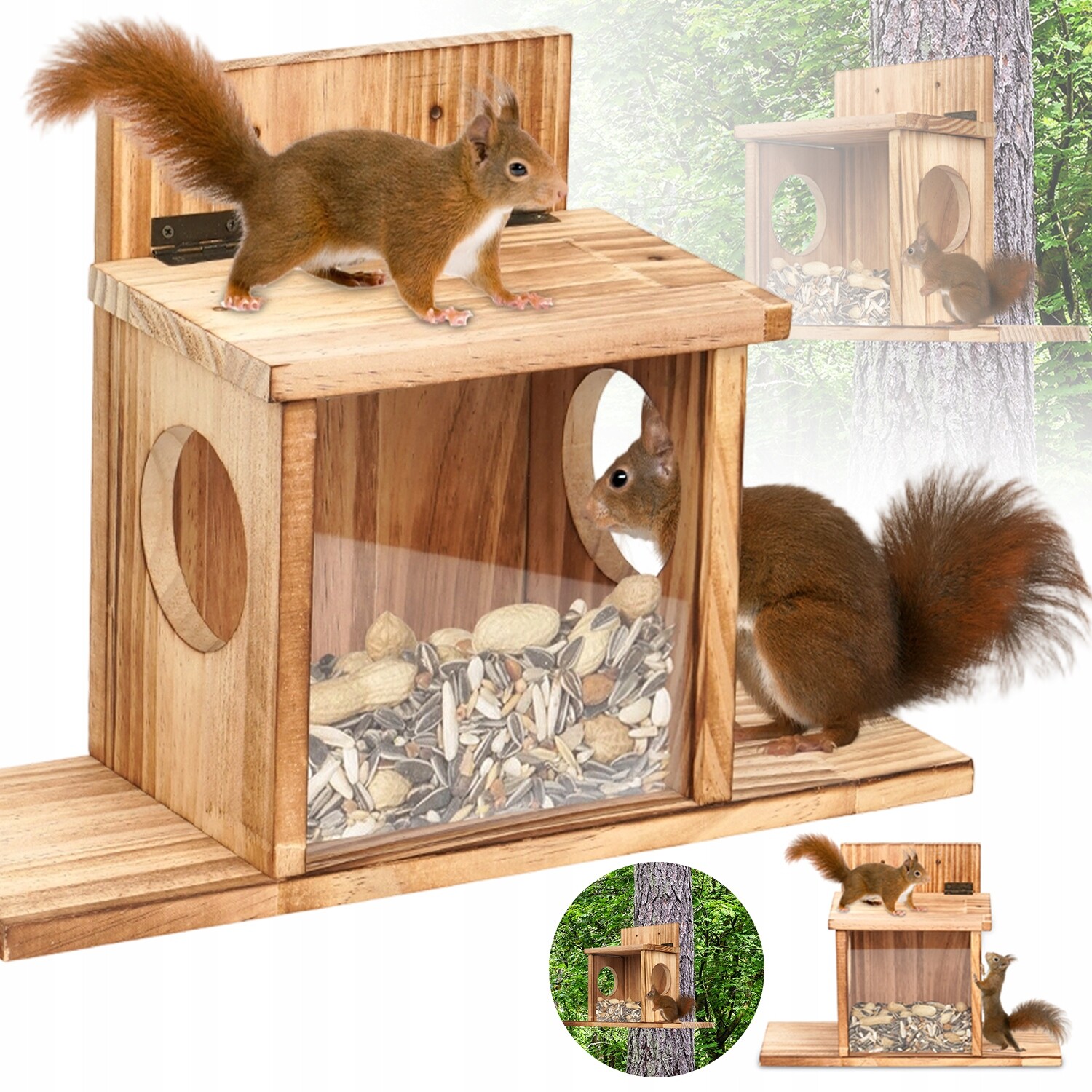 Dřevěný Domeček Pro Morče Klec 35 CM Pro Zahradního Králíka Budka