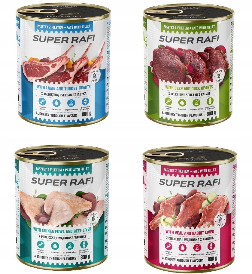 Krmivo pro psy Rafi mix chutí 12x800 g