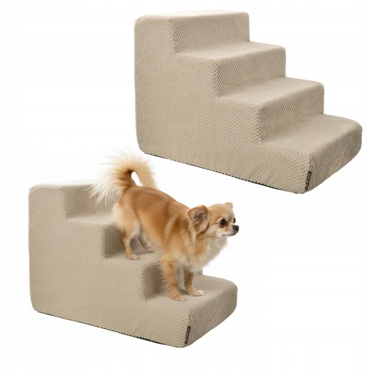 Rampa Schodky pro psa kočku 4 stupně Protiskluzová Plošina 40 cm Schody