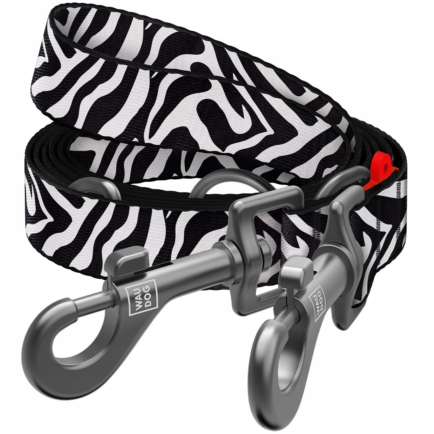Waudog Nylonové vodítko pro psy, vzor „Zebra“, M, W 20 mm, L 300 cm