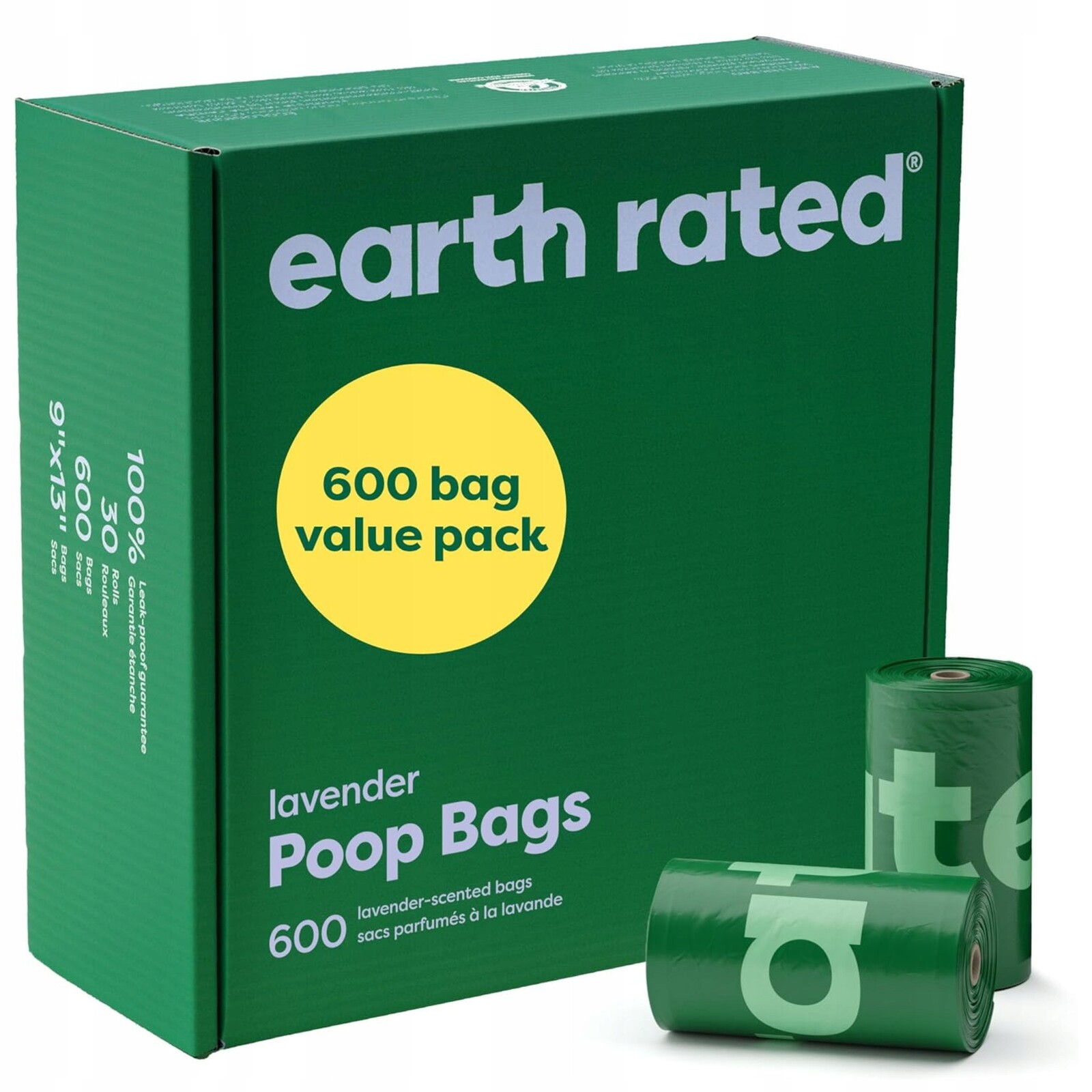 Silné sáčky na exkrementy pro psy Earth Rated 600 ks