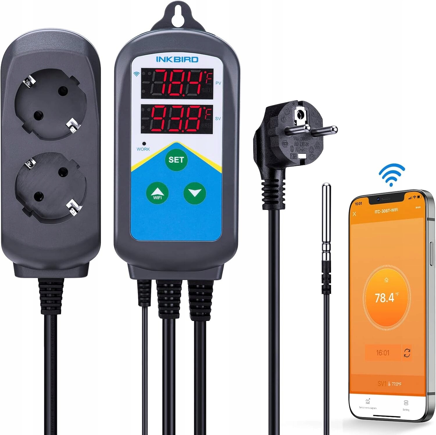 Inkbird Regulátor Teploty Pro Akvárium Termostat Dvojitá Sonda M854