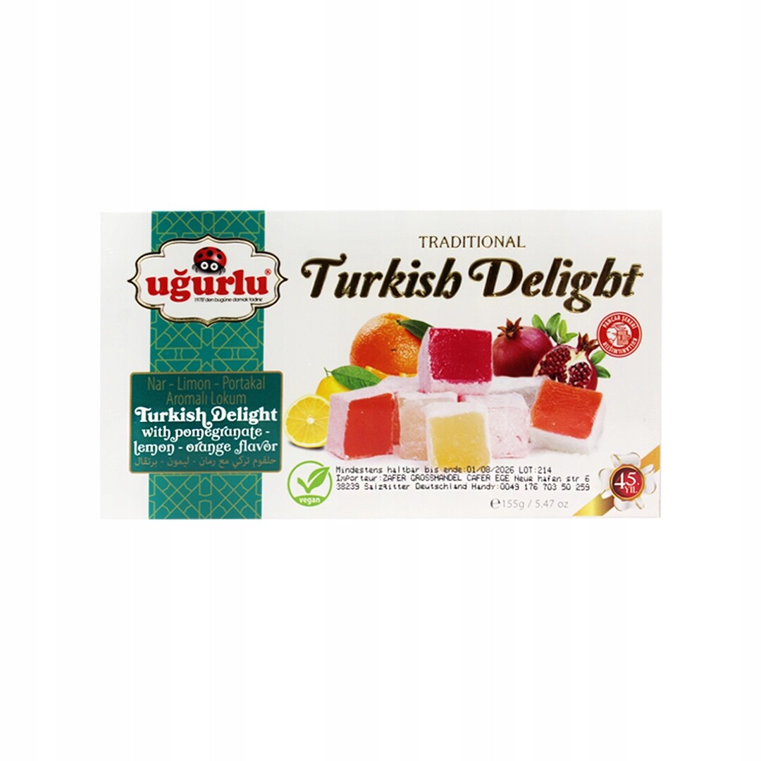 4x Lokum Turecké ovocné 3 příchutě 155 g Ugurlu