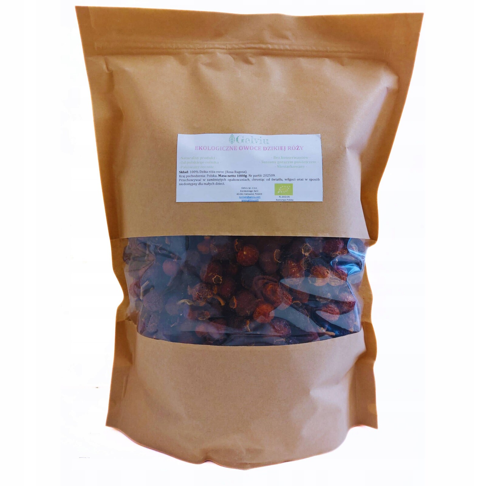 Šípková růže sušená 1 kg Celé šípky Rosa Rugosa Polský výrobek