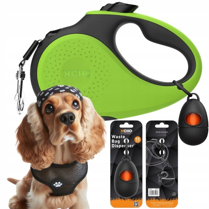 Vodítko Pro Psa automatická Svinovací Páska Nádoba Xcho 5 m do 25 kg, velikost M