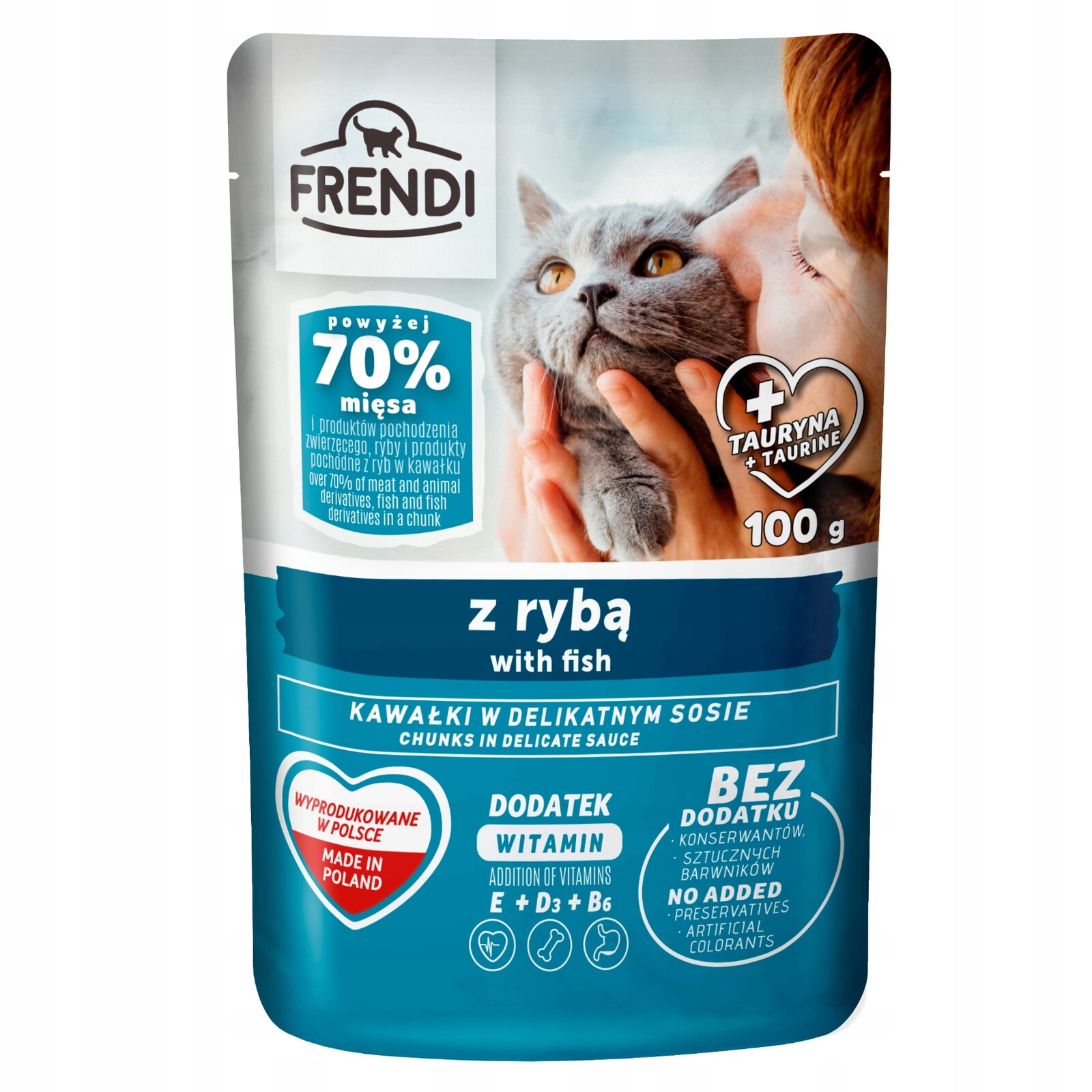 Frendi kapsička pro kočky – kousky v omáčce s rybou, 100 g x 30 g