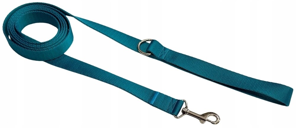 Vodítko pro psa Tradiční 2,5 cm Tyrkysová Zepnij XXXXL 10 mb