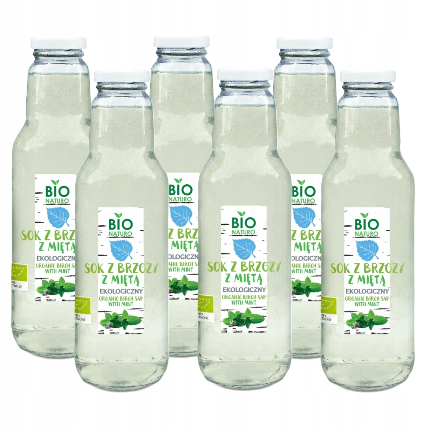 6 x Břízový džus s mátou Bio Ekologický Přírodní 750 ml BioNaturo