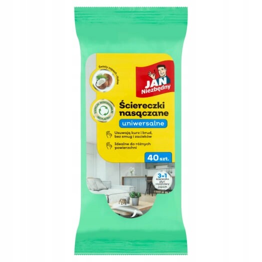 6 x Jan Niezbędny Univerzální napuštěné utěrky 40 ks