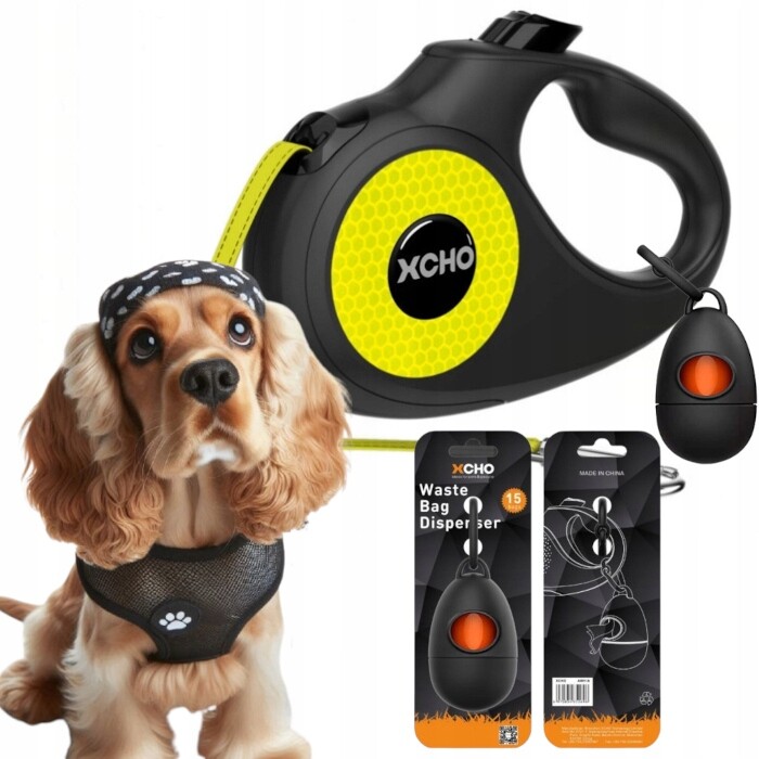 Vodítko Pro Psa automatická reflexní páska Nádoba Xcho Neon 5 m do 25 kg M