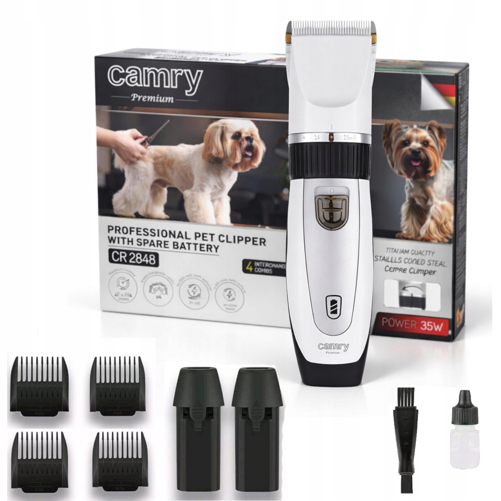 Stroj na stříhání a regulaci Psů Kočky Zvířat Bezdrátový 2 Baterie