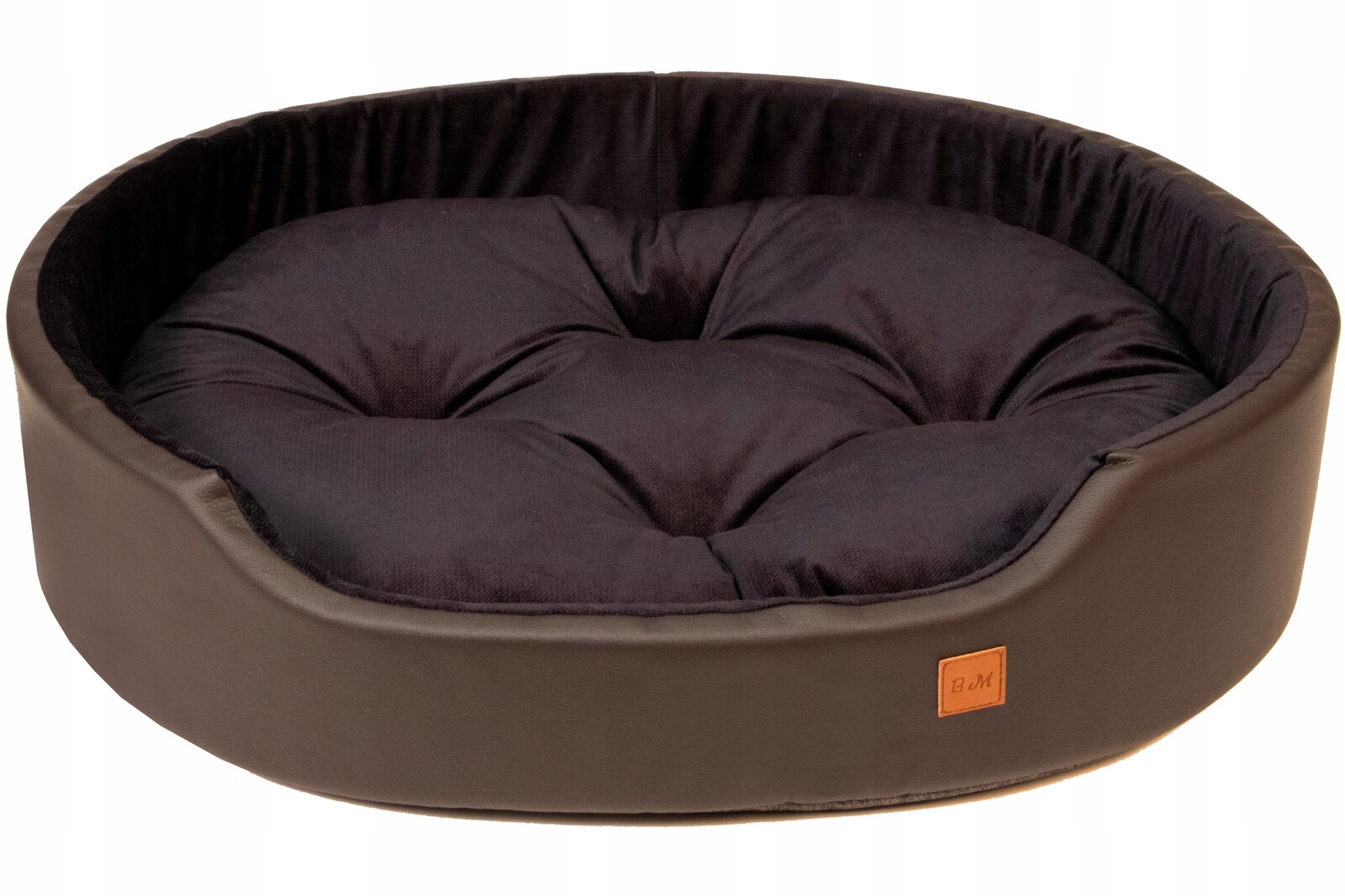 Pelíšek z Eko Kůže pro psa kočku Velikost L-eko Hnědé