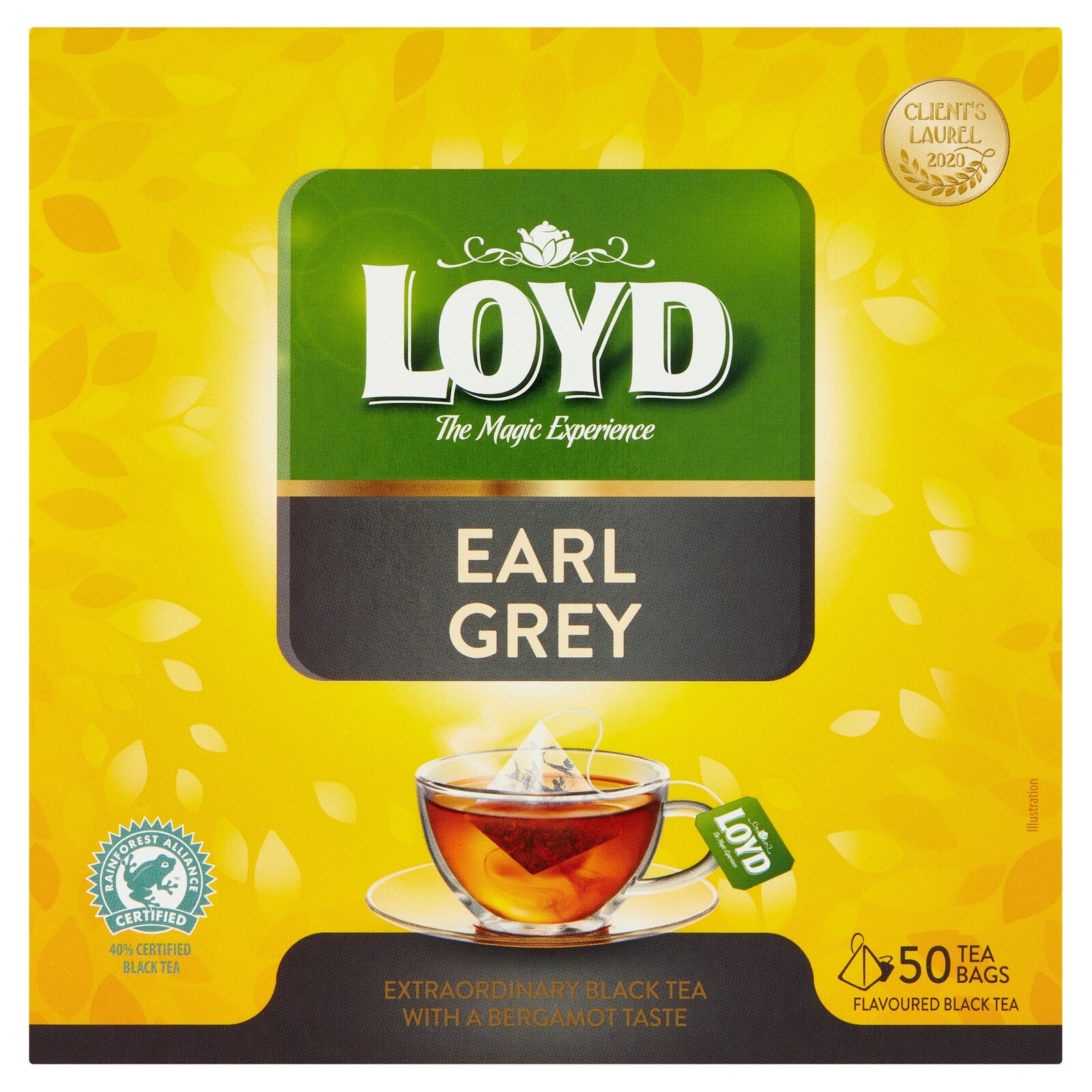 Čaj černý Loyd Earl Grey 50 sáčků