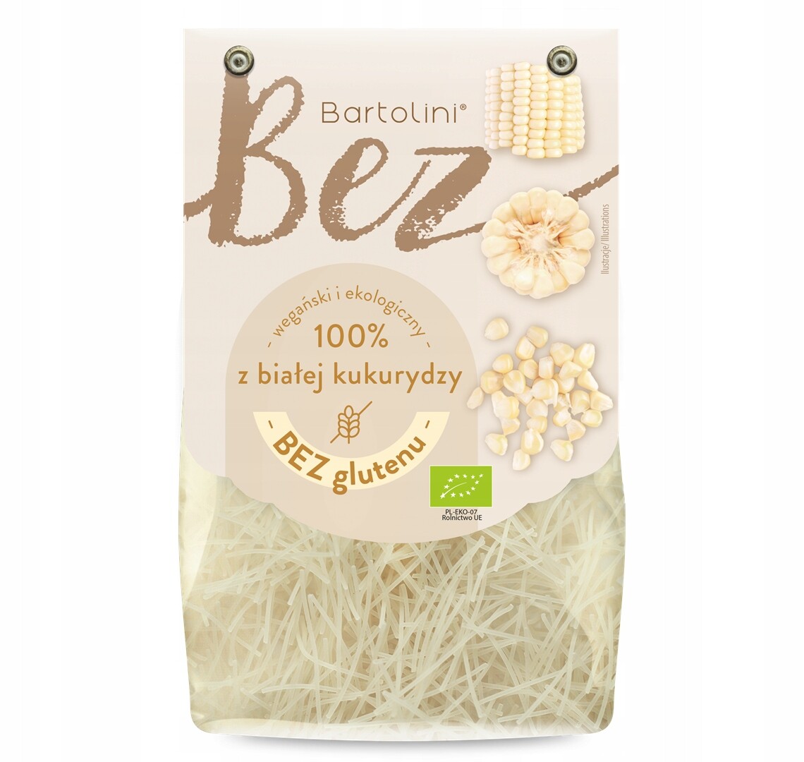 4x Těstoviny z bílé kukuřice (filini) Bez Lepku Bio 250 g