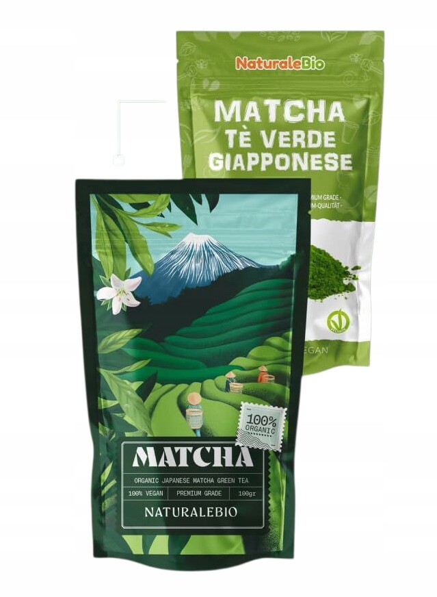 Matcha Tradiční Japonská Zelený Čaj Premium Prášková 100g Mača