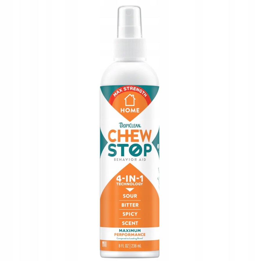 Tropiclean sprej proti kousání 4v1 Chew Stop vyrobený v Usa 236 ml