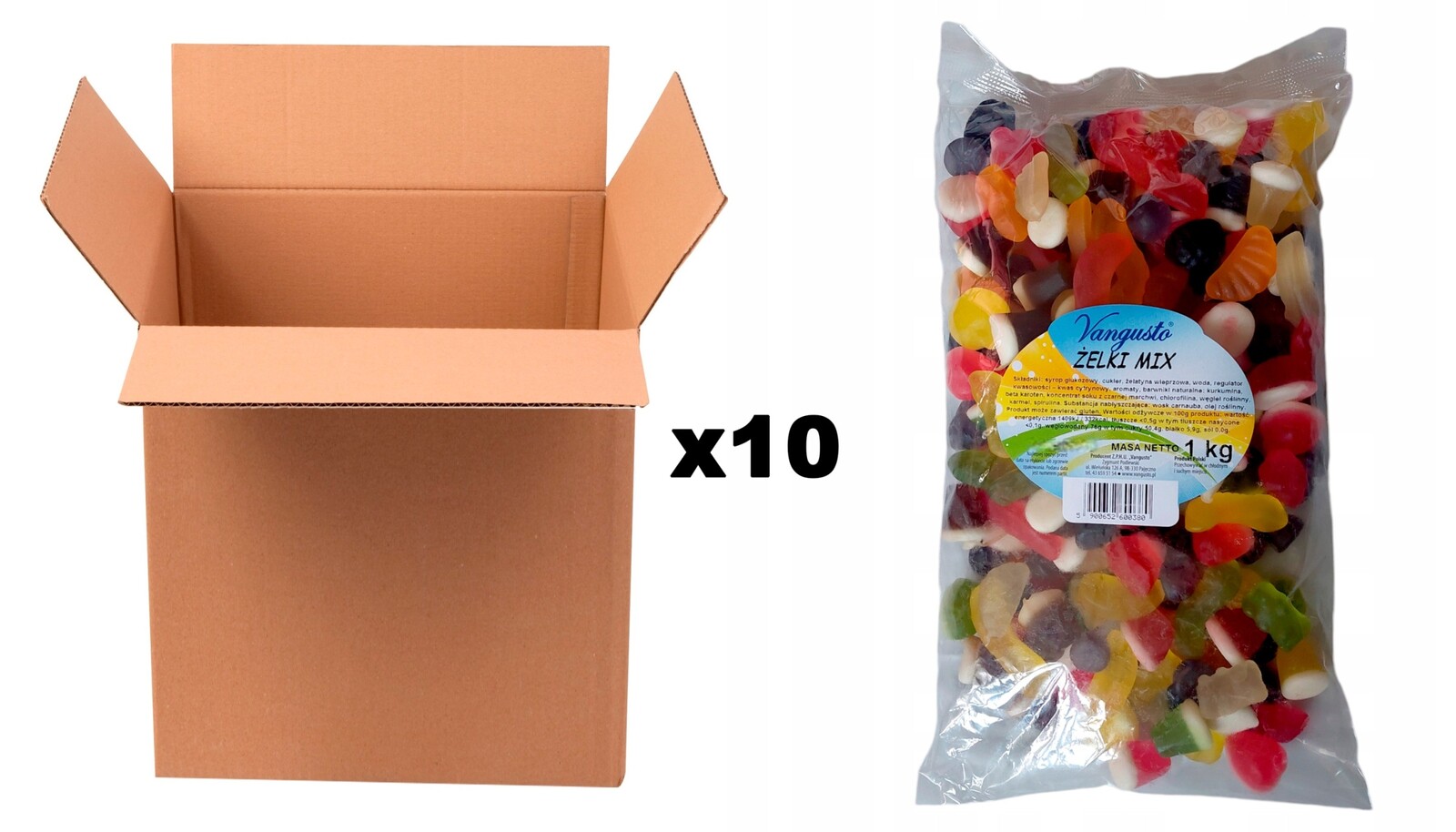 Želé Bonbony Vangusto 10x1kg MIX