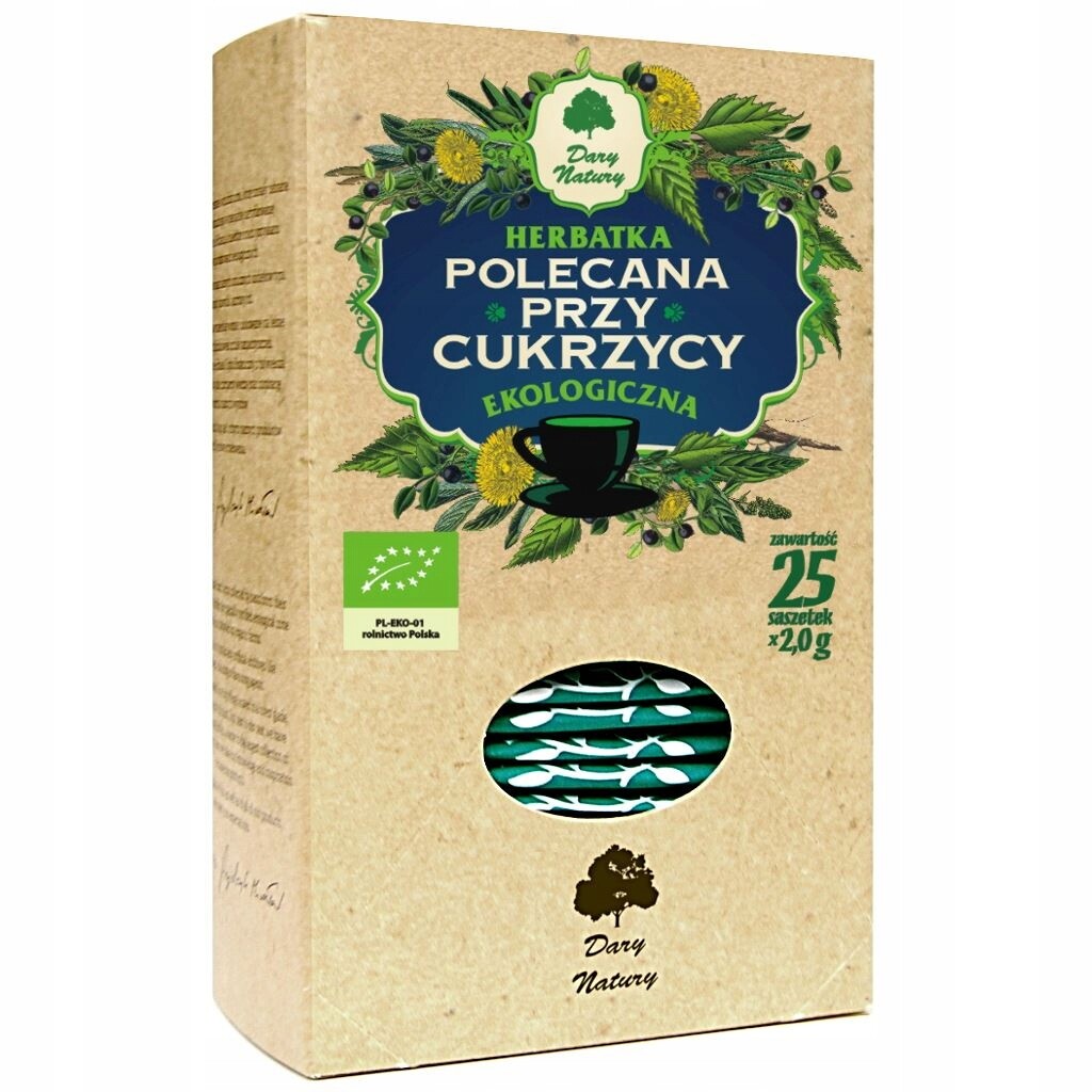 Dary Natury Čaj doporučený při cukrovce Bio (25 x 2 g) 50 g