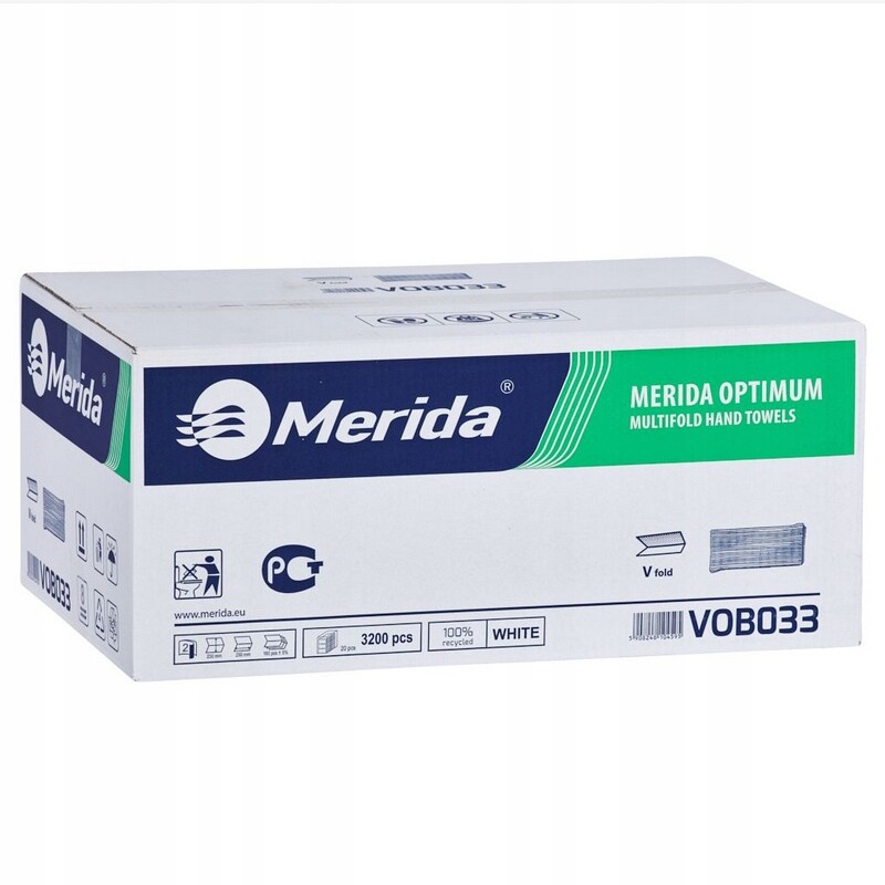 Papírové ručníky bílé 3200 ks Dvouvrstvé Papírové ručníky bílé