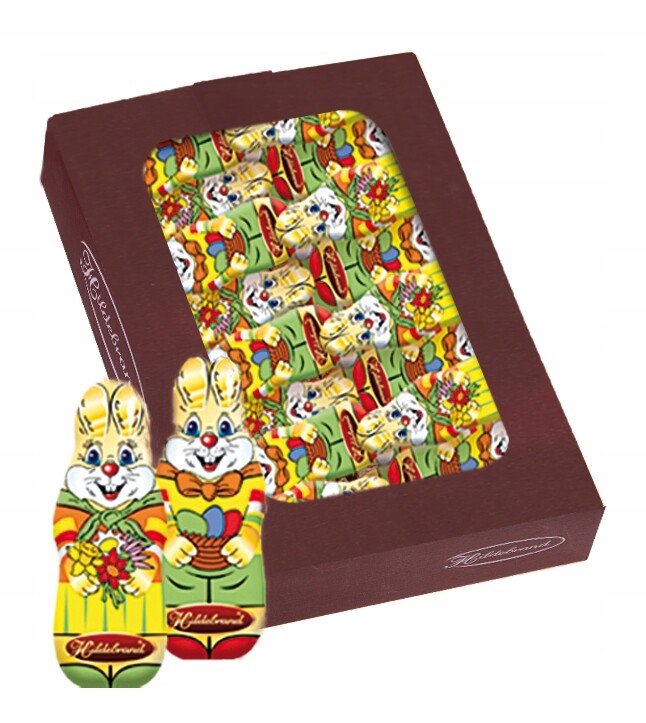 Hildebrand’s Zajíc polijeme mléčnou a kakaovou polevou 32 g x 62 ks