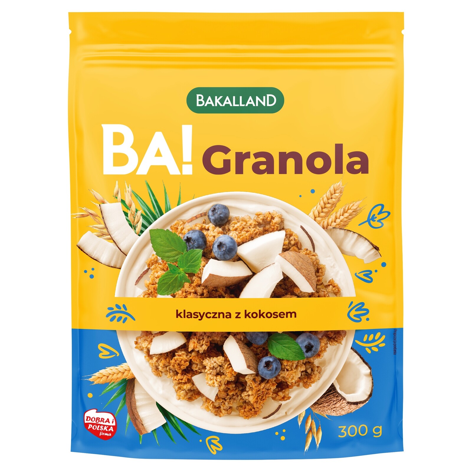 4x Bakalland Ba! Klasická granola s kokosem, 300 g