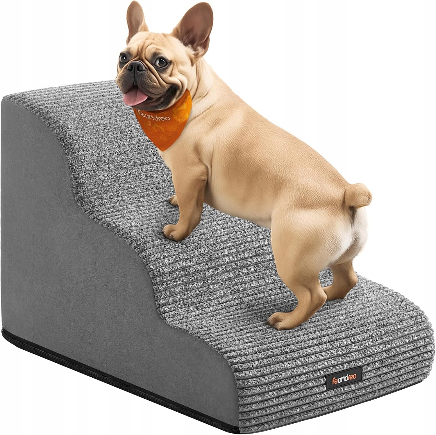 Schody Pro Psa protiskluzové 3 Stupně Vodotěsné Pro Malé Psy Šedé