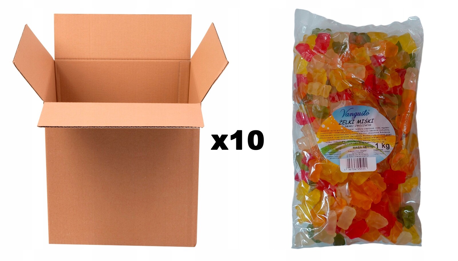 Želé Bonbony Vangusto 10x1 kg Medvídci