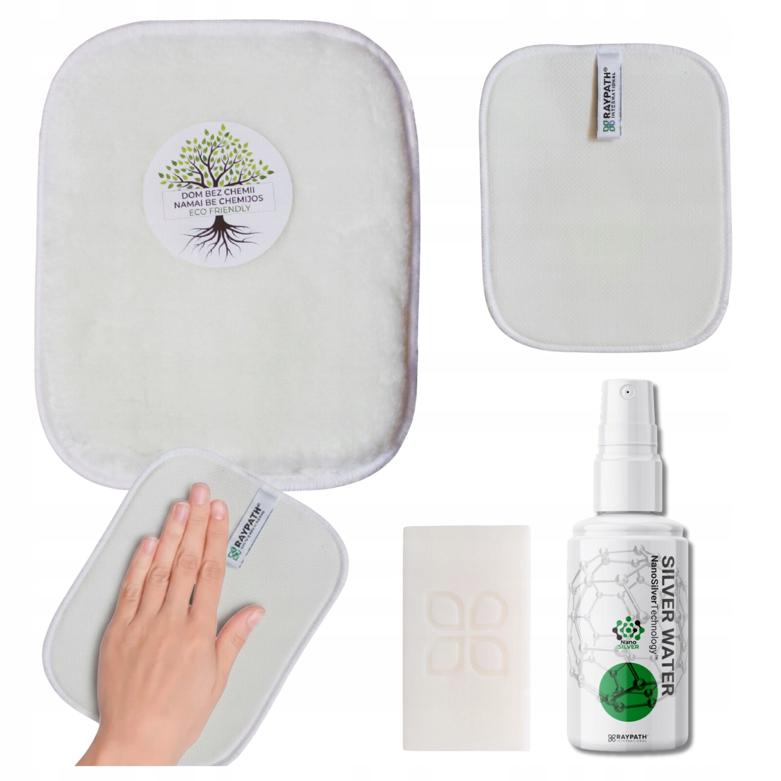 Raypath Sada na úklid kuchyně Čistič Bílé mýdlo Voda Nanostříbro