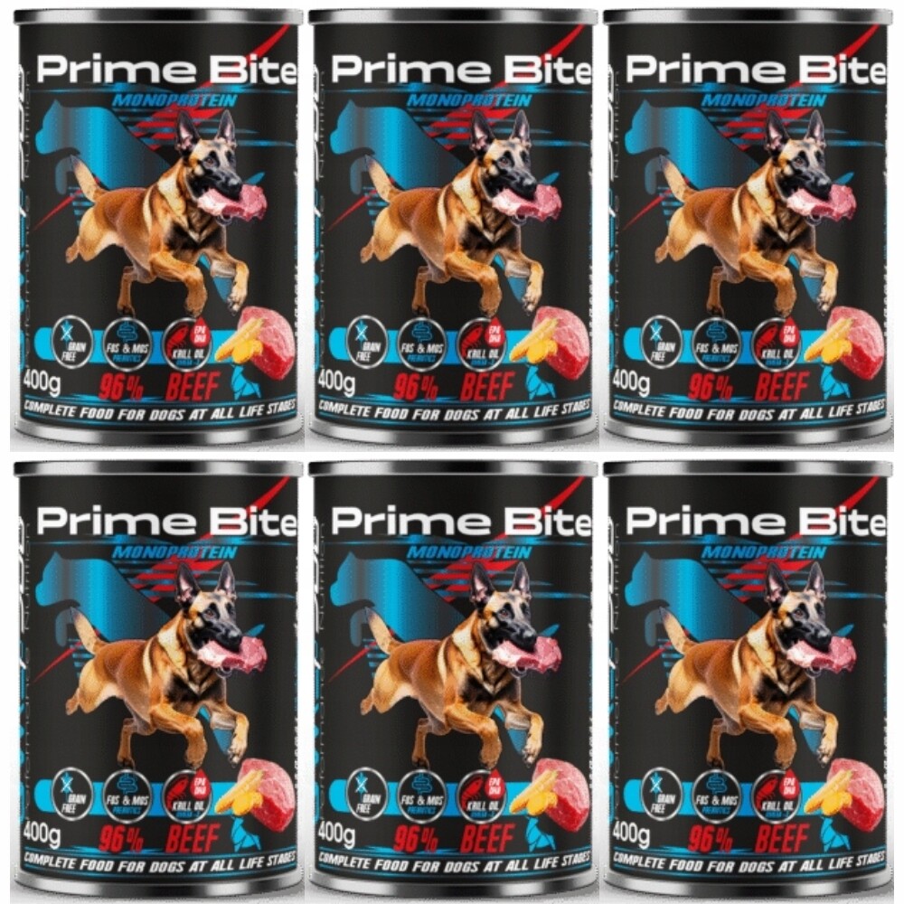Krmivo pro psy Game Dog Prime Bite hovězí Set 6x400 g
