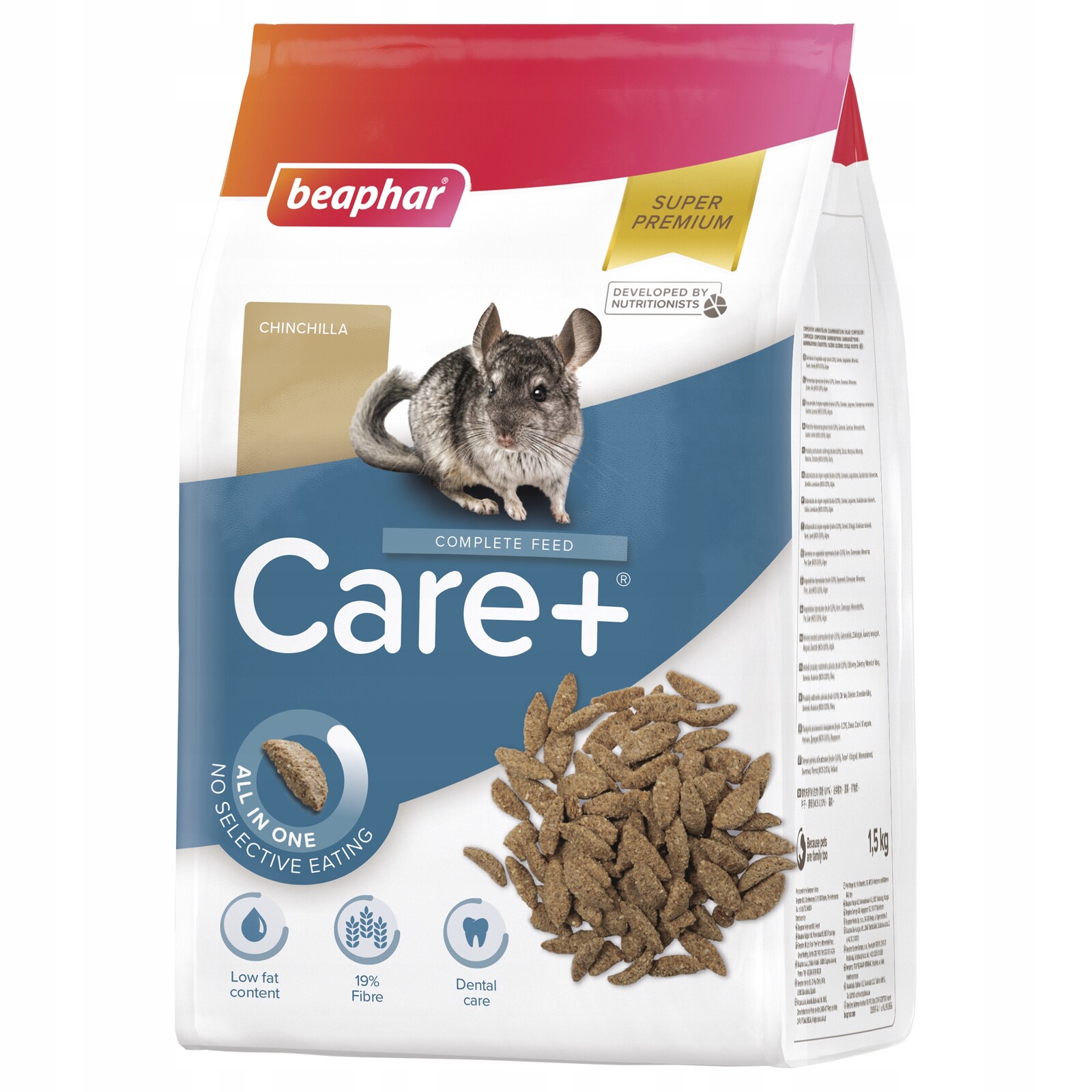 Beaphar Care+ Chinchilla 1,5 kg – krmivo pro činčily