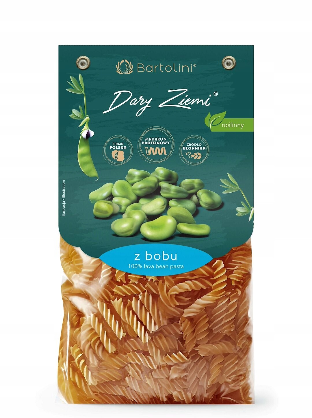 5 x Těstoviny (z Bobu) Fusilli 250 g Bartolini (dary Země)