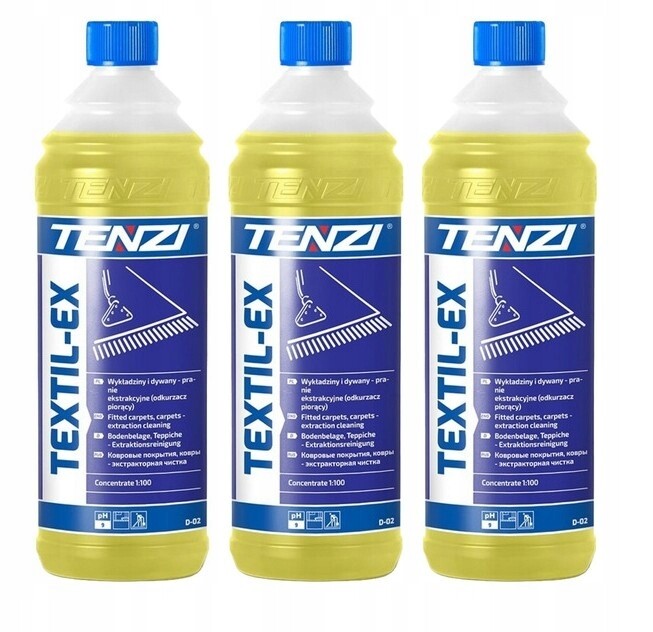 3x1L Tenzi Textil-ex Čisticí Prostředek Na Čištění Koberců A Koberců