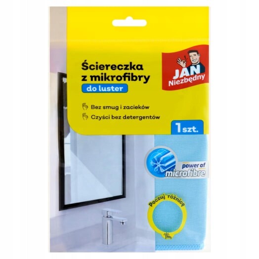 4 x Jan Niezbędny Utěrka z mikrovlákna na zrcadla