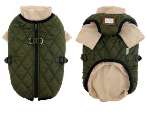 Bunda Pro Psa prošívaná vesta s rolákem zelená S