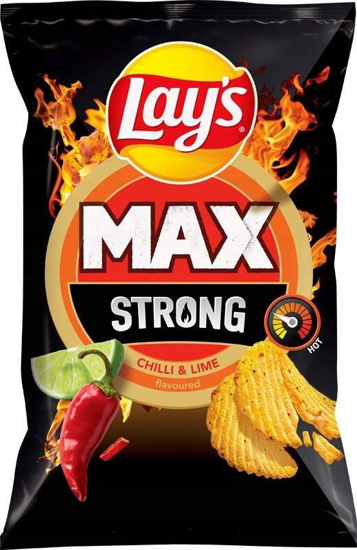 Lay's Max Strong Chipsy chilli lime 150 g x 8 ks