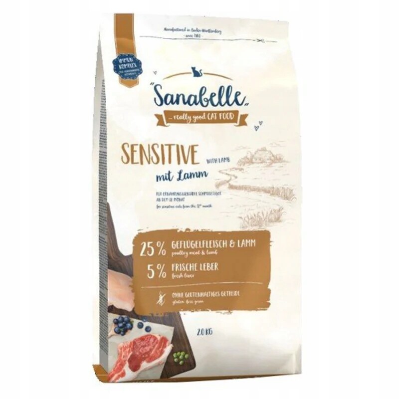 Sanabelle Sensitive Jehněčí 4 kg Krmivo pro kočky