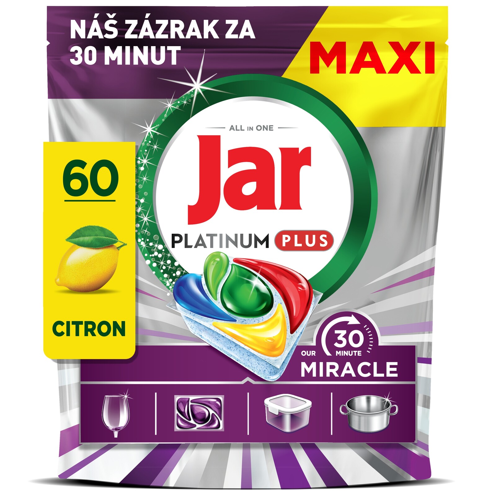 Jar Platinum Plus 30 Minute Miracle tablety do myčky 60 ks