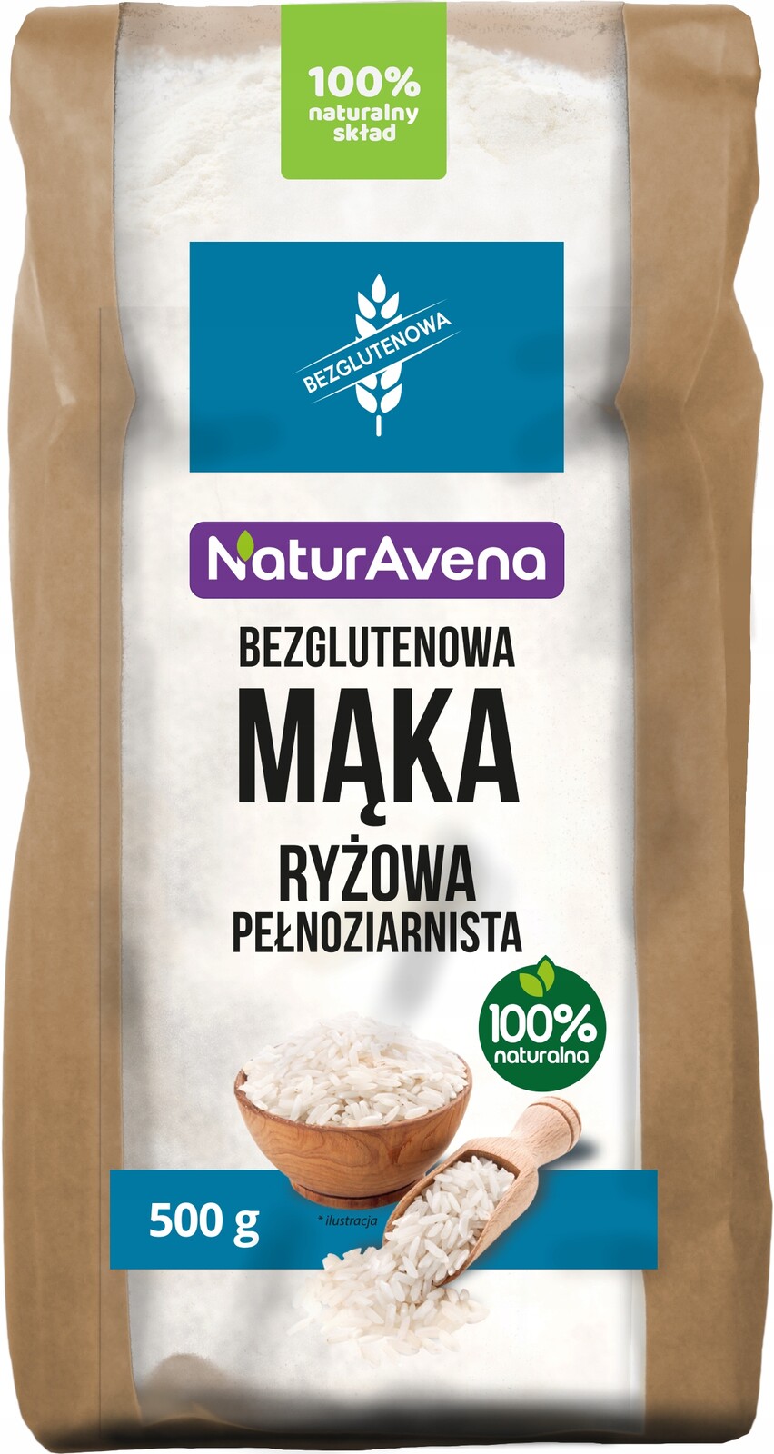 5x Naturavena celozrnná rýžová mouka bezlepková 500 g