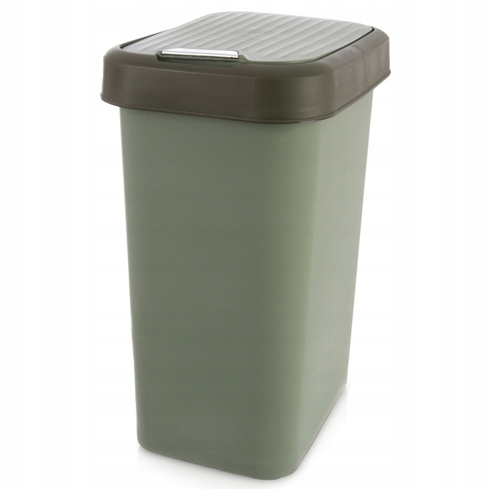 Odpadkový Koš Plastový, Zelený, Nádoba Na Třídění Odpadu 25 L